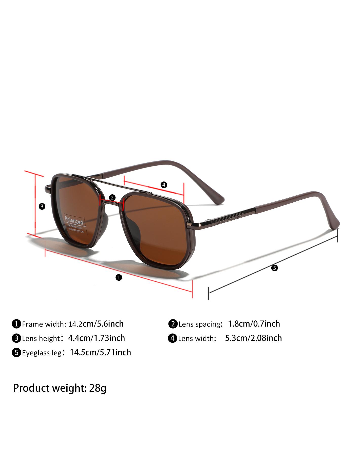 Unisex Vintage Polarized Sunglasses, High Quality Sunglasses, Trendy Casual Sunglasses for Travel Use, Fashion Accessories for Outdoor Activities