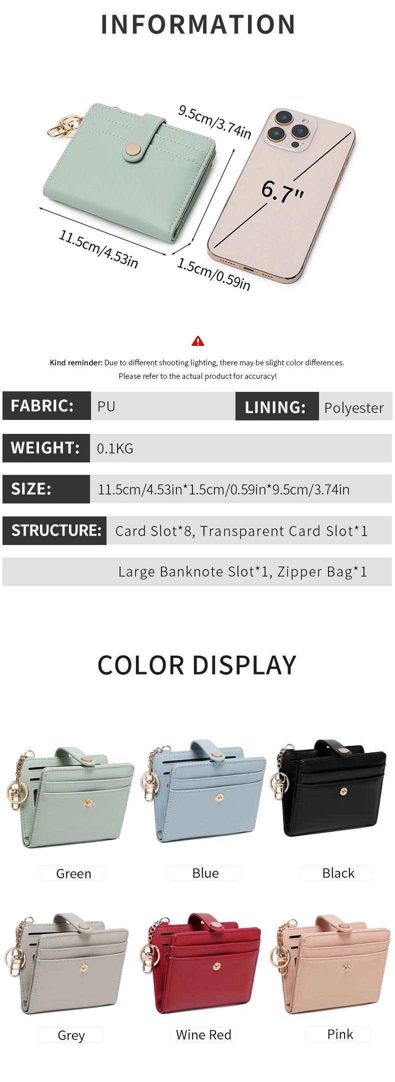 RFlD barrier, ultra-thin double fold credit card wallet,women's multifunctional, small and lightweight coinwallet, women's fashionable pocket wallet, designed forsecurity, unique design,ideal gift，Christmas Gift, Valentine's Day Gift, Rfid Wallet