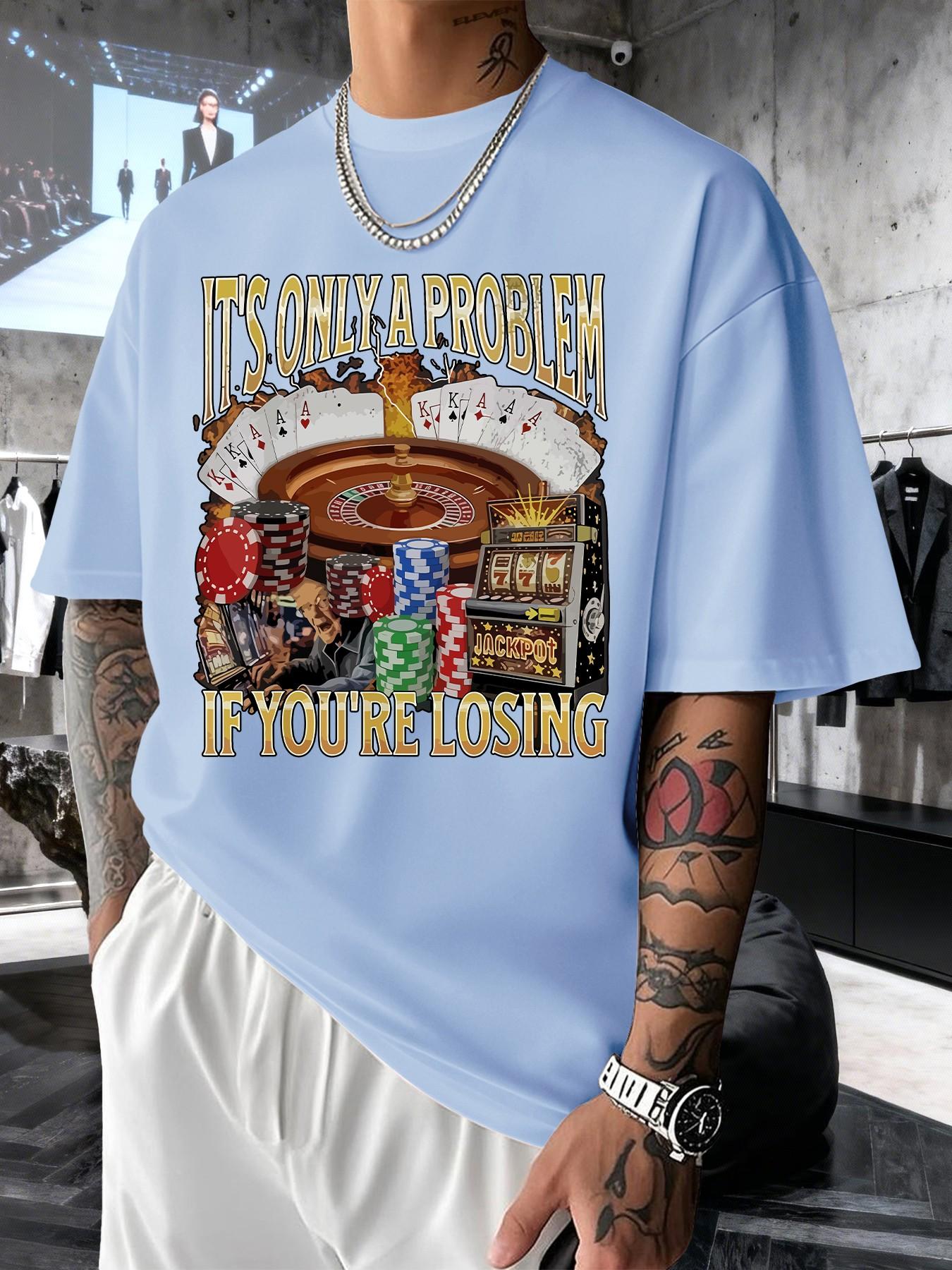 Men's Casual Graphic Print Short Sleeve T-Shirt, Slim-Fitting Long Top, Comfortable Round Neck, Spring Summer Fashion