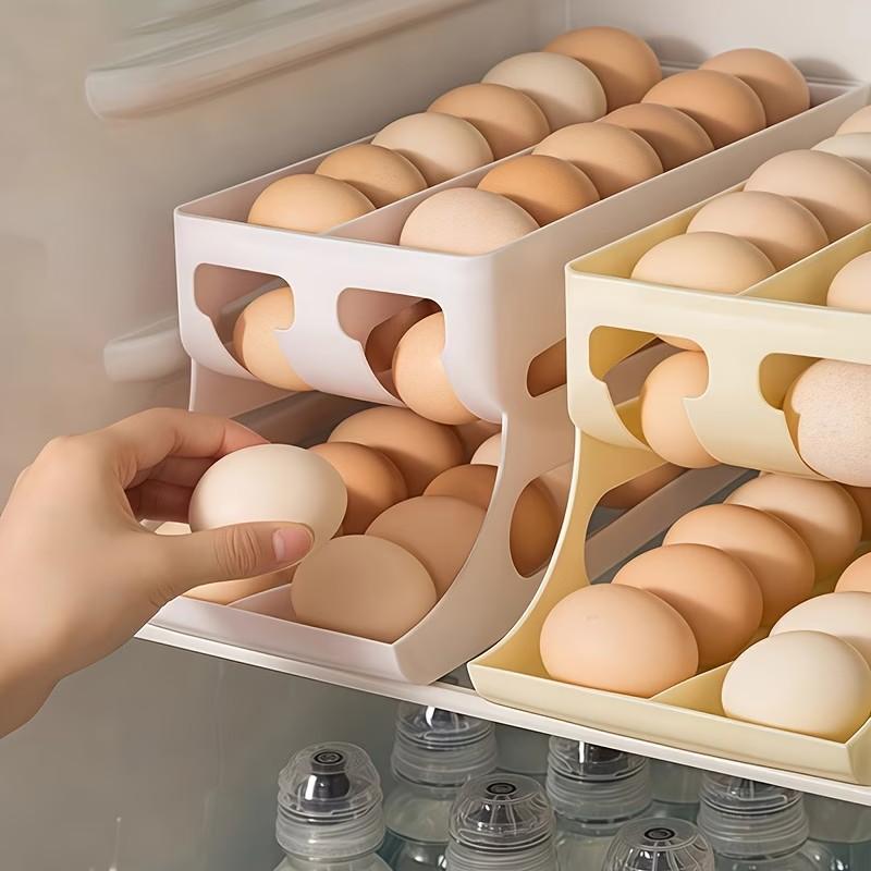 Large Capacity Dual-Row Egg Rack, Home Refrigerator Storage Box, Food Storage Container, Suitable for Fridge, Kitchen, Countertop, Cabinet