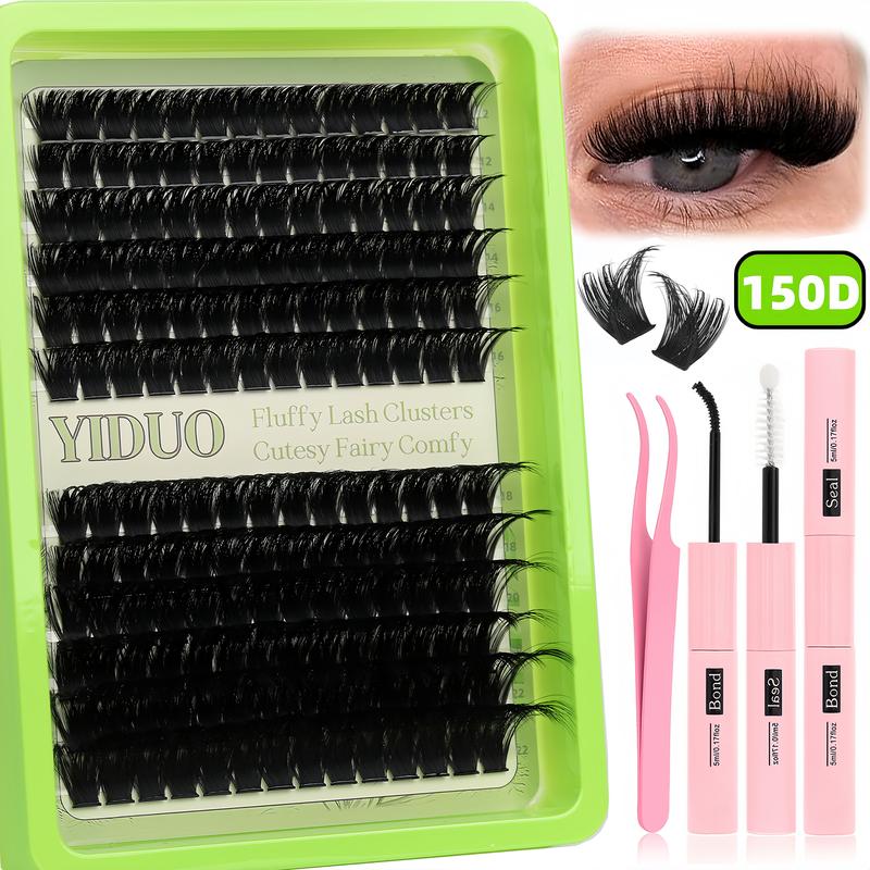 Curl Wispy Individual False Eyelash with Lash & Tweezers Kit, Natural Self Grafting Diy Segmented Eyelash, Makeup, Diy Eyelash Extensions