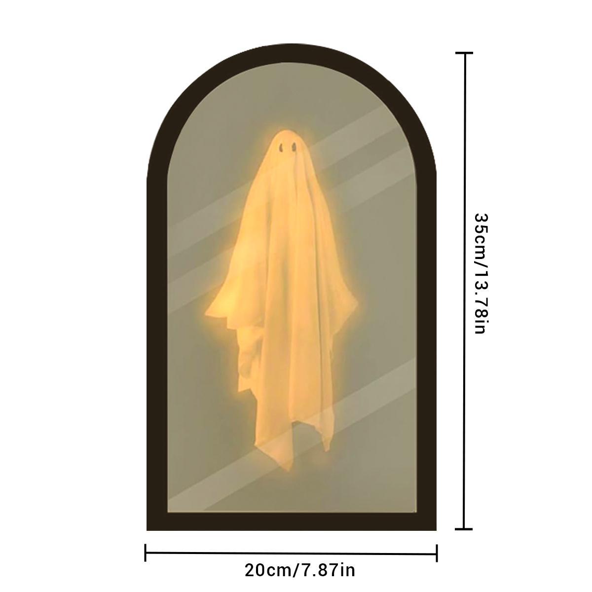 Ghost Mirror Halloween Decor – LED Holographic Ghost Illusion Mirror, 2-in-1 Daytime Mirror Nighttime Ghost, Spooky Tabletop Decoration for Mantel Shelf Party, Creepy Cute Gift for Kids Adults Ghost Mirror Halloween Decor – LED Holographic Ghost Illusion Mirror, 2-in-1 Daytime Mirror Nighttime Ghost, Spooky Tabletop Decoration for Mantel Shelf Party, Creepy Cute Gift for Kids Adults