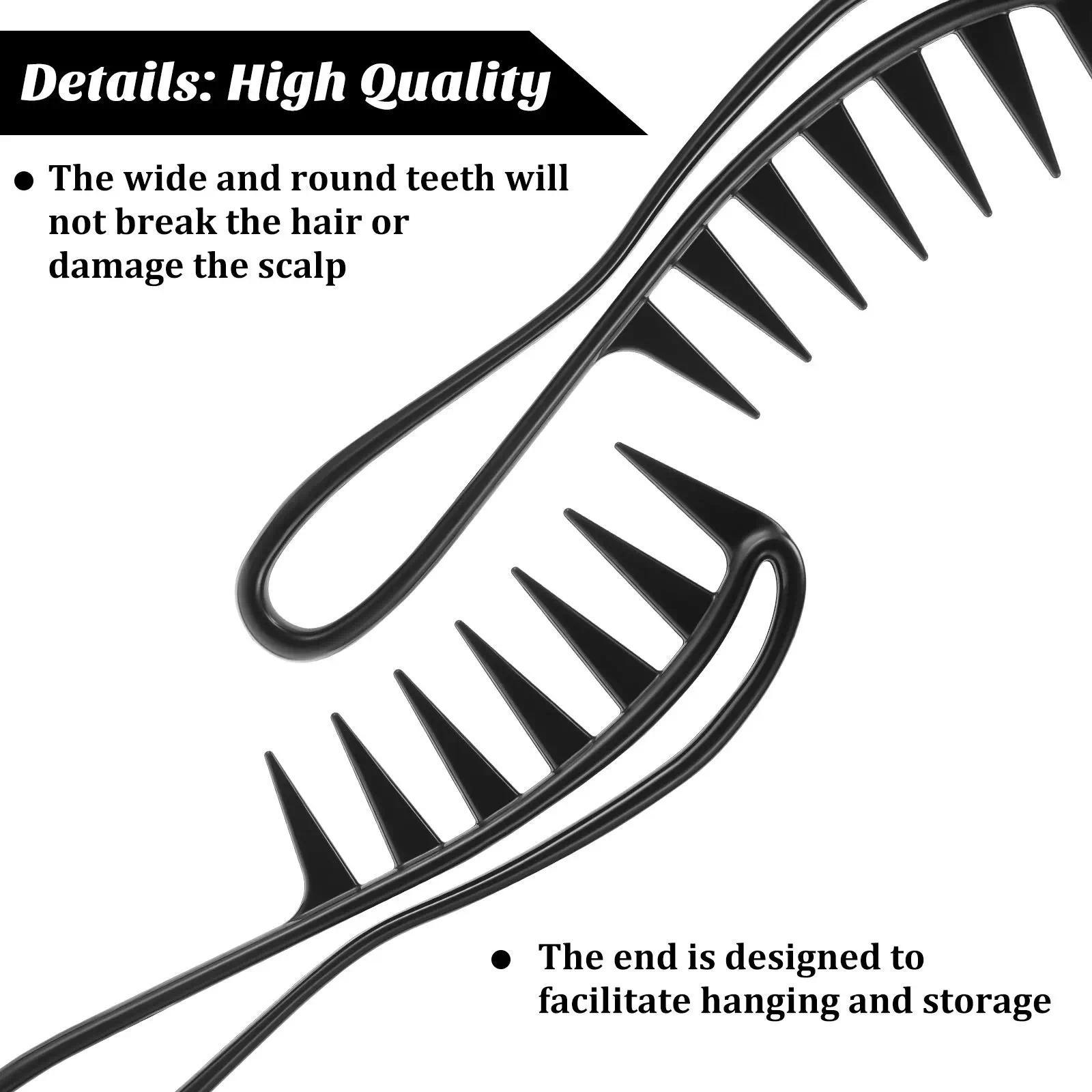 Wide Tooth Hair Comb, Hair Styling Comb for Women, Girls, Men, Stylists, Barber, Wet & Dry Hair Comb, Scalp Massage Comb, Hairdressing Combs, Curl Hair Comb, Curly Hair Detangling & Styling Tool, Hair Styling Tools, Valentine's Day Gift