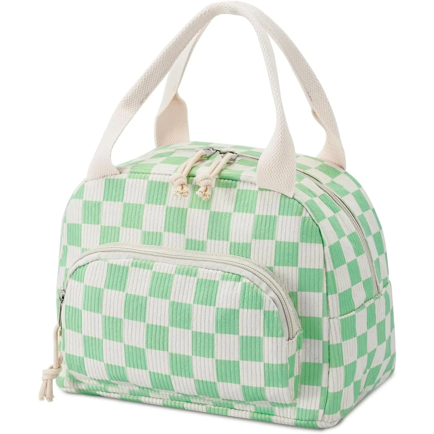 Beige-Light Green Plaid