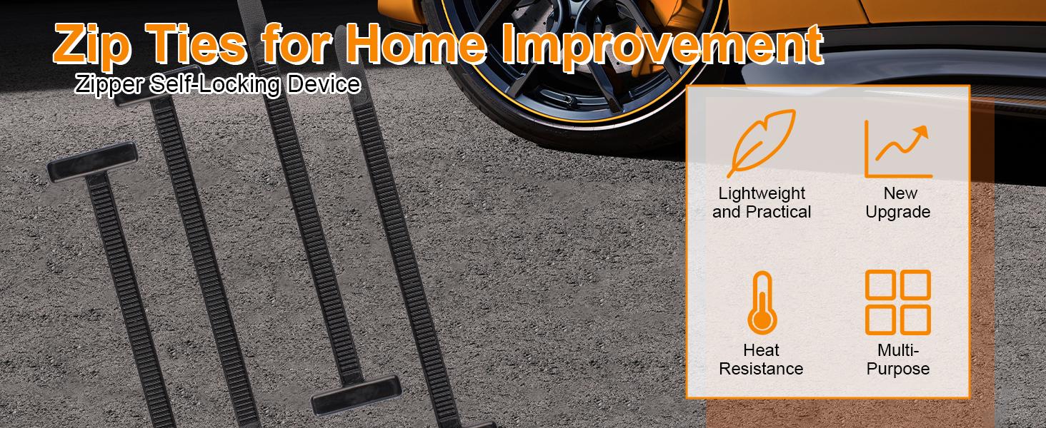 Nylon Universal Cable Tie Buckle, Zip Ties Heavy Duty with Pin & Button Design, Car Daily Repair, Applicable Toengine Lower Guard Plates, Fender Linings, Fenders, Trunkclips