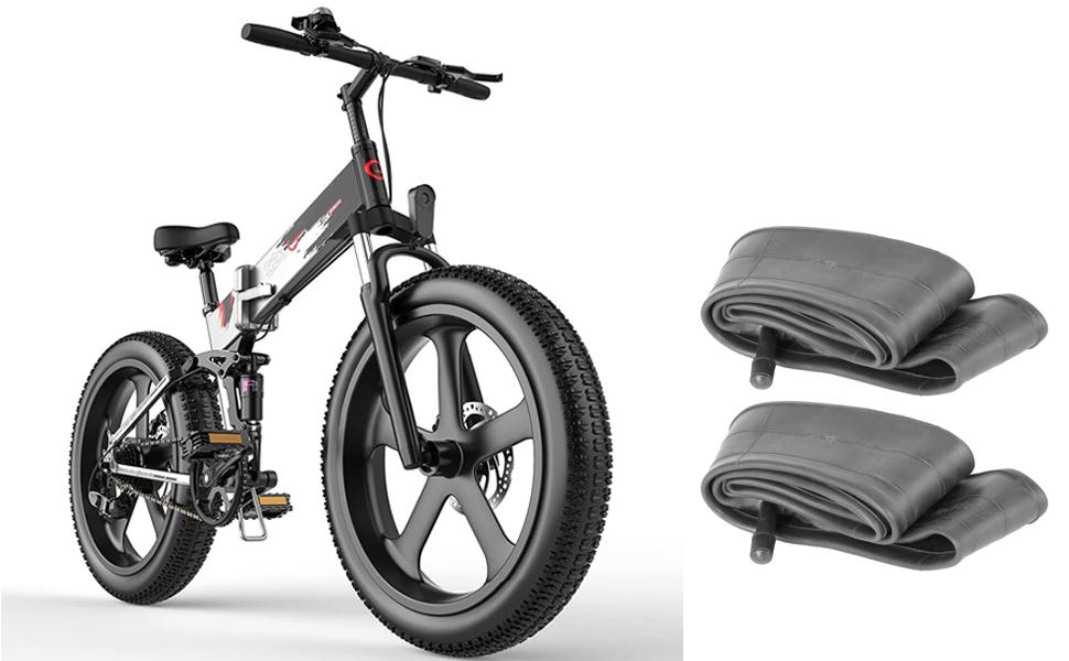 2 Pack 20x4 Fat Tire Bike Inner Tubes with Schrader Valve, 20 x 4.0 Premium Butyl Rubber Inner Tube for 20 inch Ebike Electric Bicycle