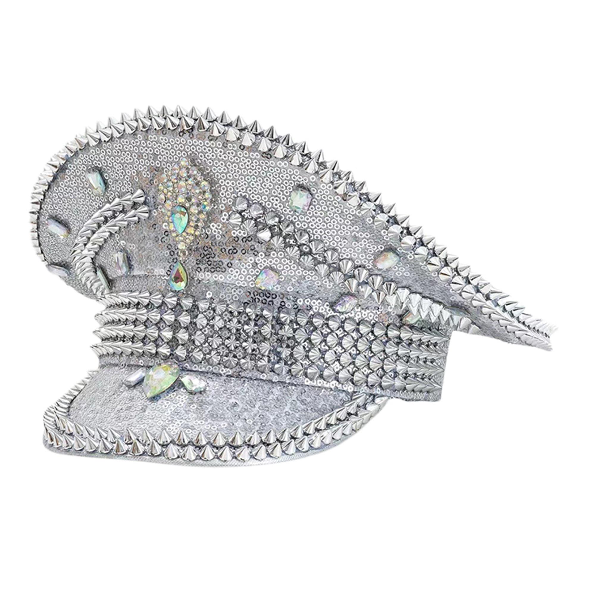 Glitter Captain Hat Luxurious Sequin Captain Hat Bachelorette Party Gift