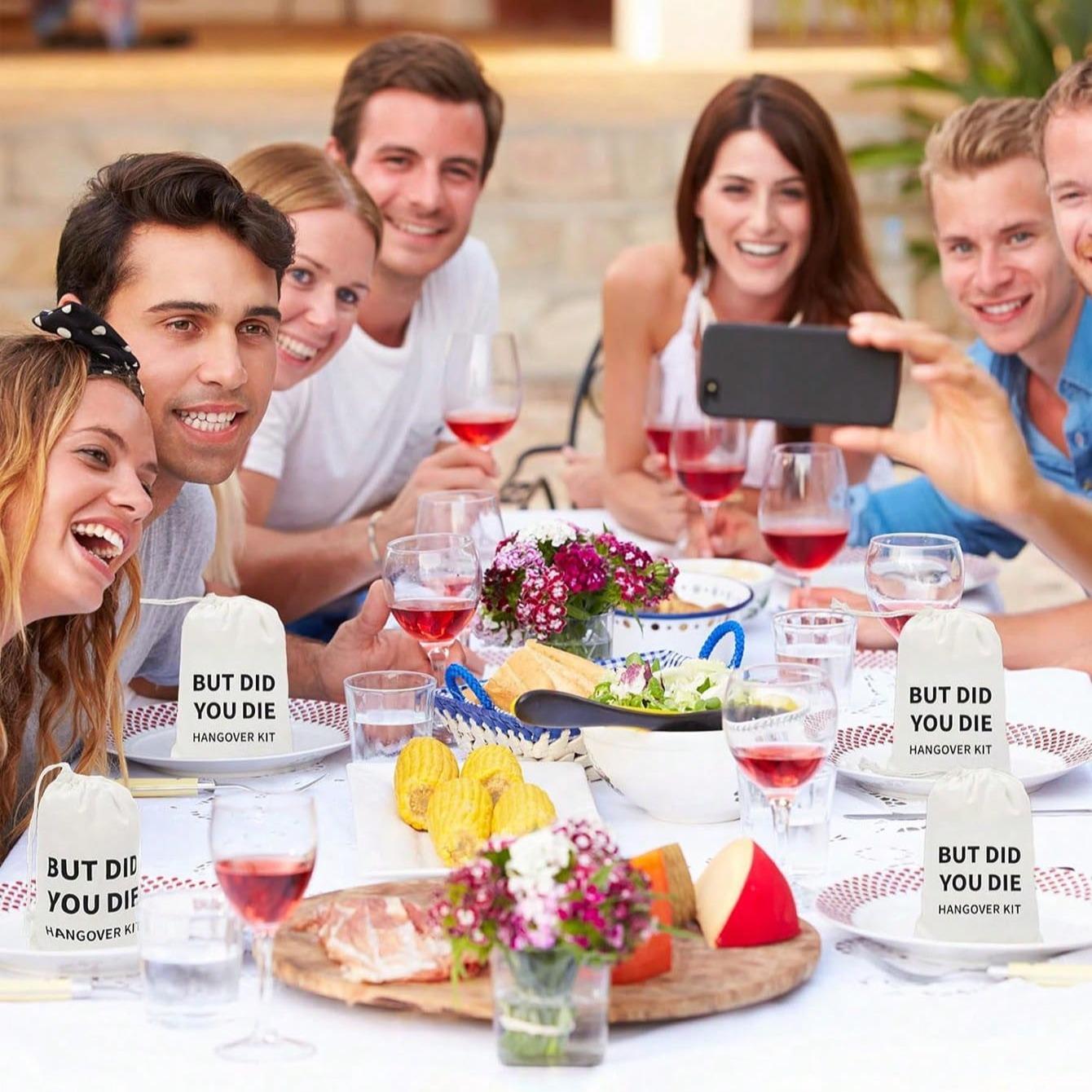 6-Piece Set Small Gift Bags, Snack Storage Pouches, Bachelorette Party Favors, Drawstring Wedding Bridal Shower Gifts