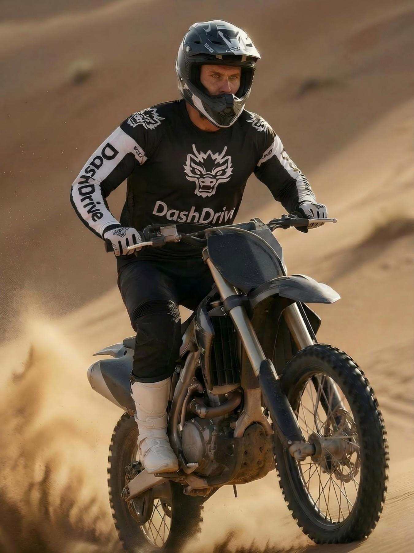 Men's Long Sleeve Downhill Jersey, Breathable Quick-Dry Mountain Bike & Motocross Cycling Top, Ideal for Outdoor Sports