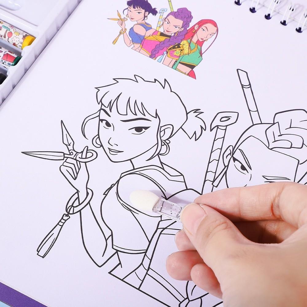 K-Pop Anime Paint Coloring Book  Drawing Book Safe Painting Coloring Graffiti Book，Kpop Drawing Art Kit Gifts for Kids Girls Boys Teens, Art Set ,Crayons,Colors Brush Paint Pens for  Painting, Card Making, DIY & Art Supplies modelpaintingm.