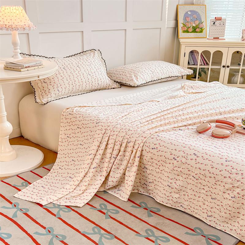 High-Quality Floral Sheet, Soft and Breathable, Lightweight, Suitable for All Seasons, Ideal for Bedroom and Guest Room