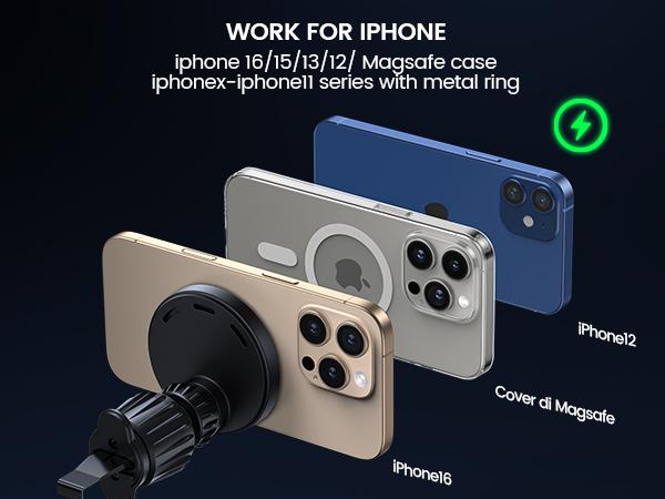 Lamicall 15W MagSafe Car Charger Mount – [2-in-1 Vent Clip & Dashboard Adhesive] Fast Wireless Magnetic Phone Holder for iPhone 16/15 Pro Max adjustable  #TikTokShopBlackFriday #TikTokShopCyberMonday