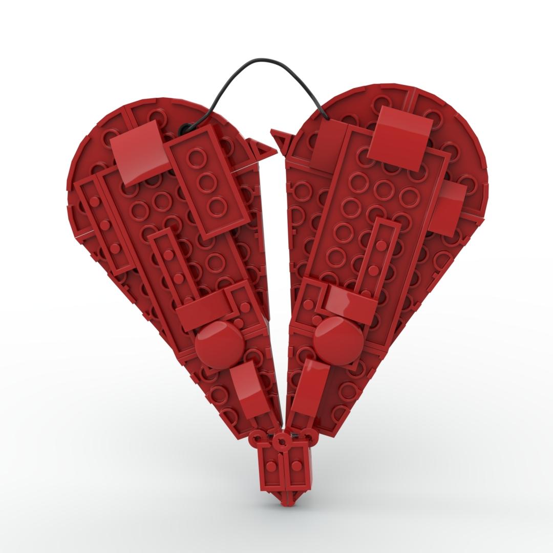 MOC 113PCS Pair of Red Birds Building Blocks Set, Durable ABS Plastic Bricks Toy, Love Couple Face to Face Meaning, Friendship Back to Back Meaning, DIY Easy Assemble Buildable Bird Figure Model, Desk Display Collectible Ornament