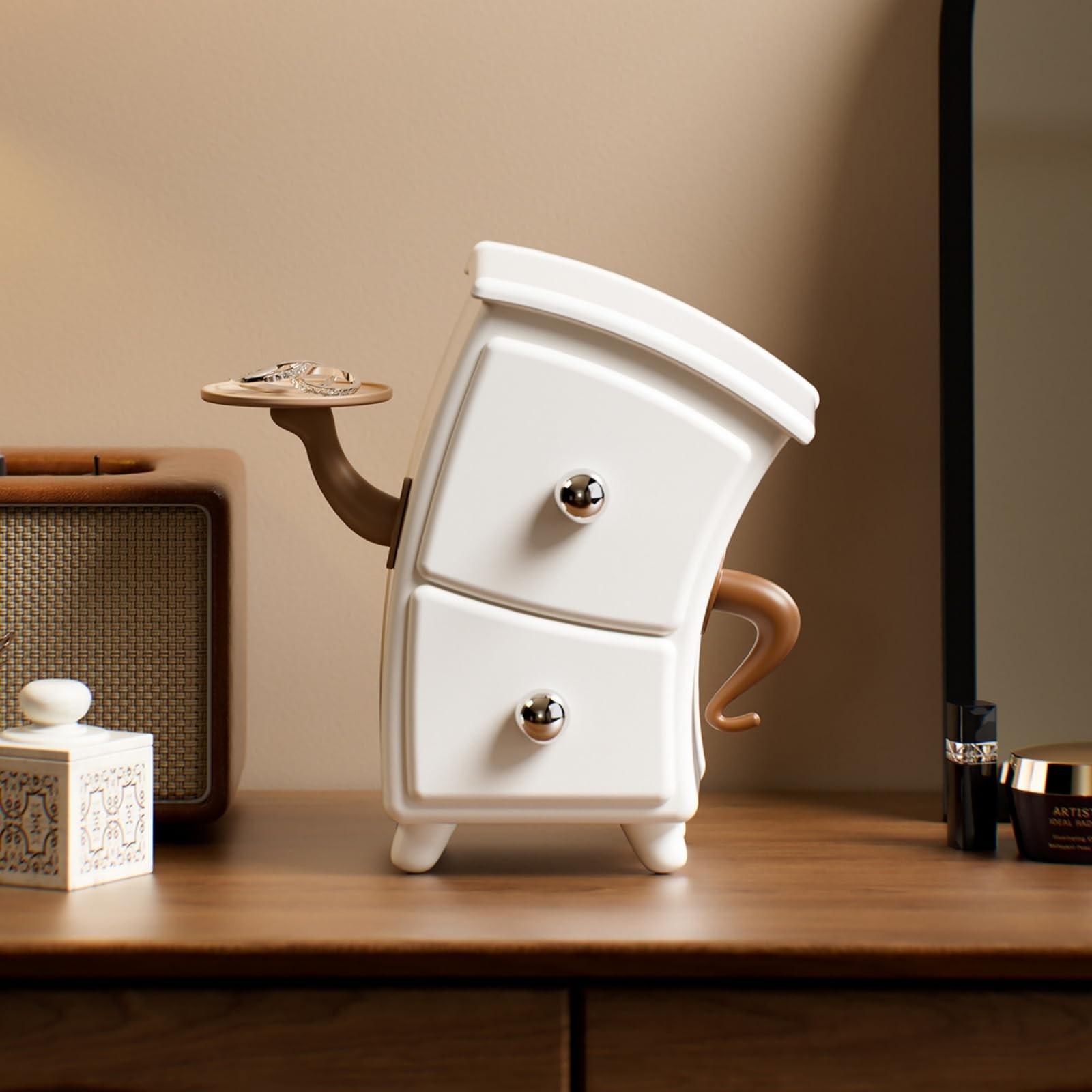 Creative Bent Shape Jewelry Storage Box, Stackable Drawer Style Organizer, Perfect for Organizing Accessories, Stylish and Functional Design