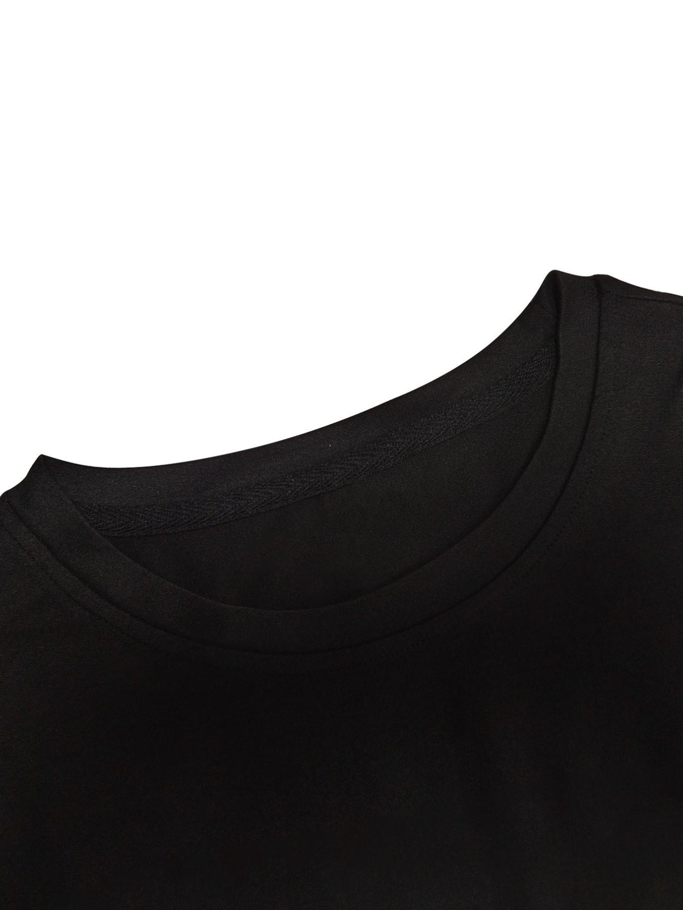 Men's Geometric Print Round Neck Short Sleeve Top, Casual Loose-Fitting T-Shirt, Perfect Gift for Boyfriend, All Seasons Wear