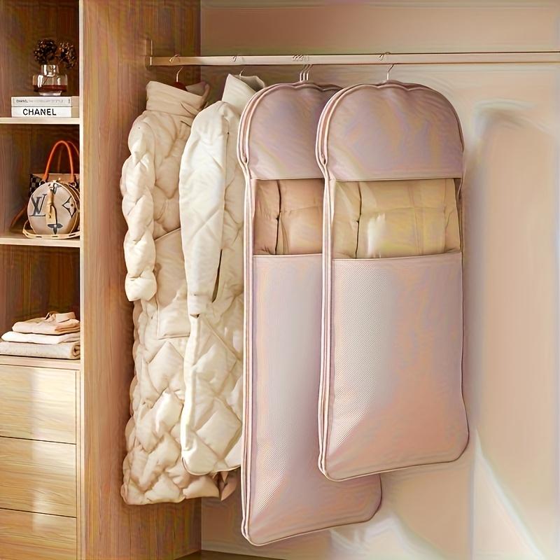 Compression Storage Bags in Pink And Beige, Available in Sizes 90, 110, And 130 Cm, Designed to Save 40% Space. Perfect for Vacuum Sealing Down Coats And Winter Clothing