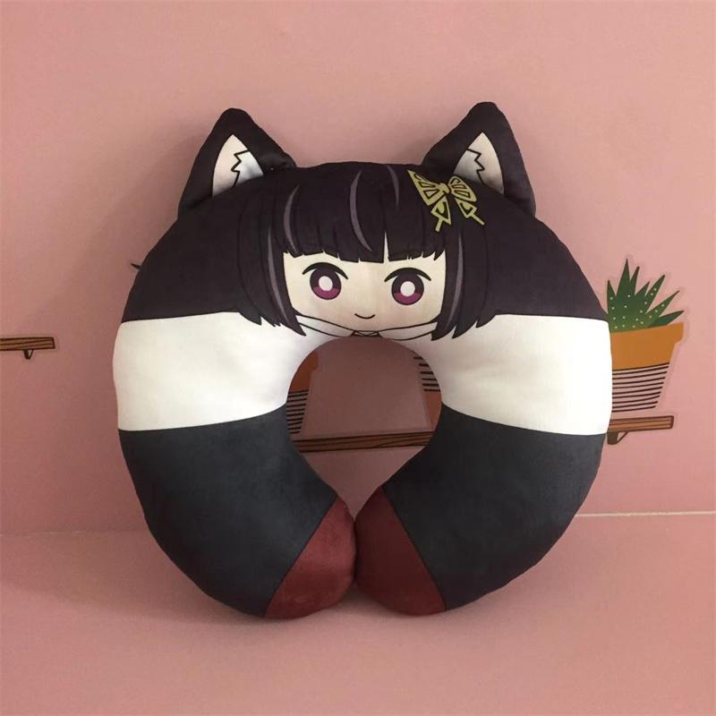 Bungou Stray Dogs Edogawa Rampo Cosplay Travel Neck Pillow Fyodor Dostoyevsky U-Shaped Plush Cushion Toy