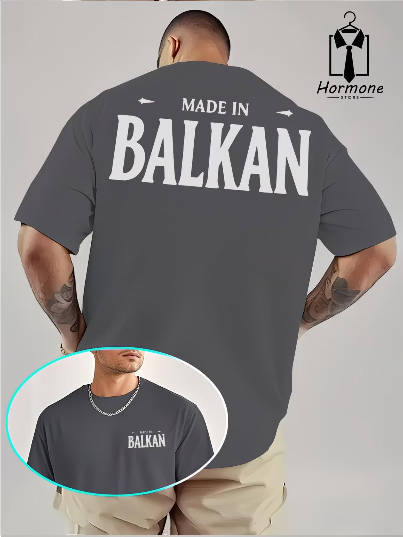 Balkan Style Graphic Tee, Unique Fashion for Trendy Men, Casual Long Fitted H-Type Shirt, Must-Have for Cultural Enthusiasts