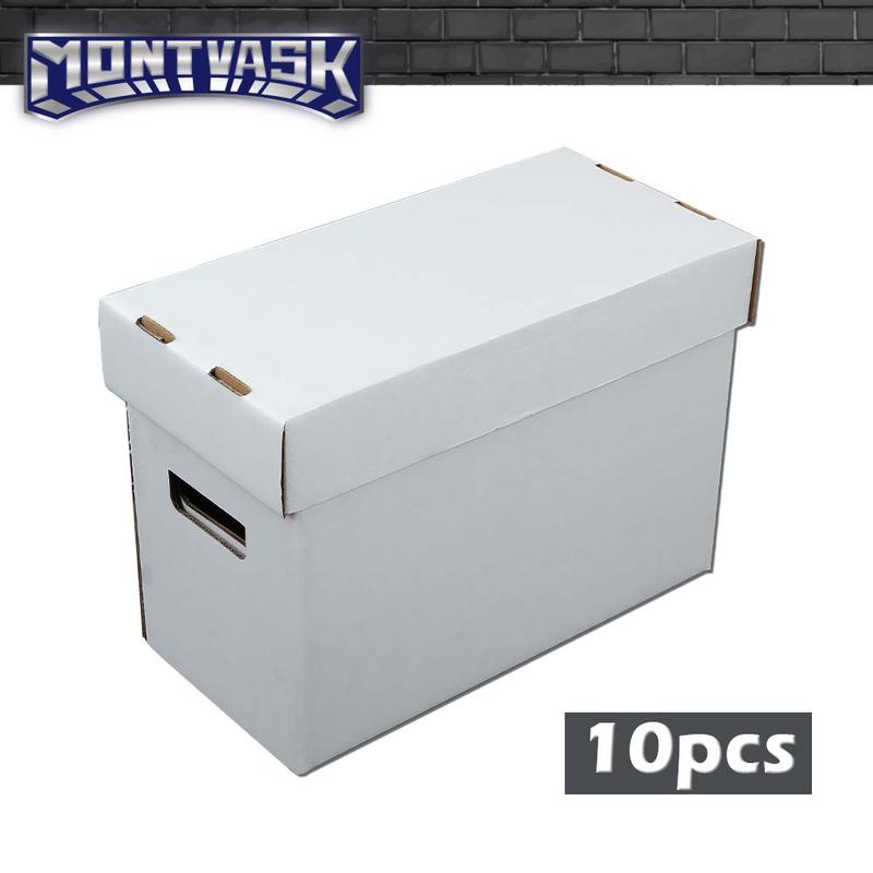 CROSSDESIGN 3/5/10 Pcs Comic Books Storage Boxes Short Holds 150-175 Stackable Durable Archive car interior accessories