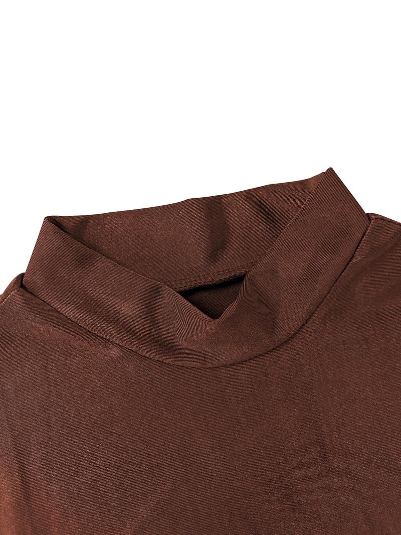 Women's Sexy Tight-Fit Bodycon Dress, Polyester Knitted Fabric, Cross Detail Design, Round Neckline, Perfect for Night Out & Party Wear