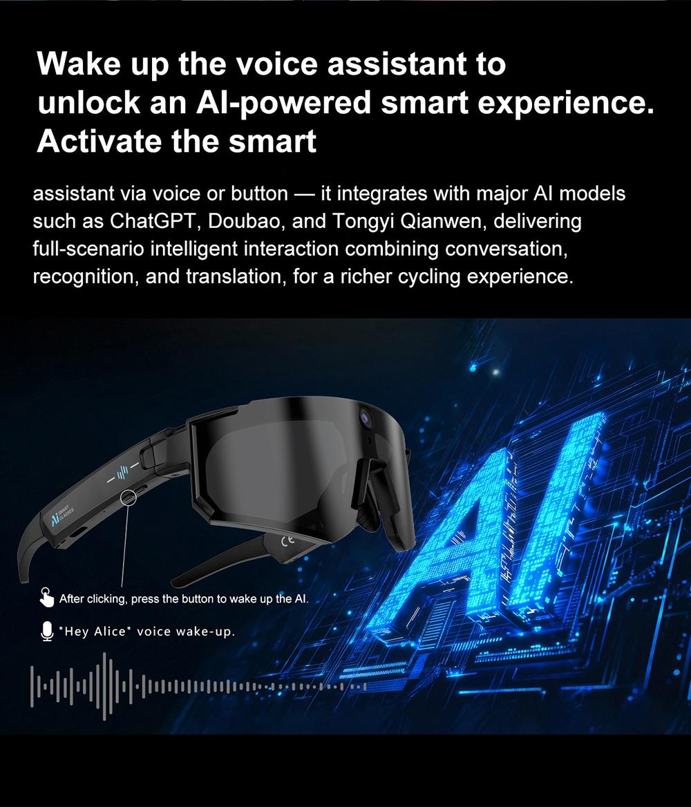 Multifunctional video camera smart sunglasses, Sunglasses with camera, 8MP lens for first-person perspective shooting, one-click recording, AI voice interaction translation and recognition, Bluetooth calling 290mAh large capacity battery