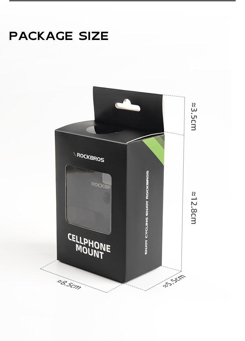 ROCKBROS S Shaped Bicycle Phone Holder Aluminum Alloy Adjustable Bike Mobile Phone Stand Bracket Mechanical Locking Cycling Mount for Cell Phone 4.7-7 inch