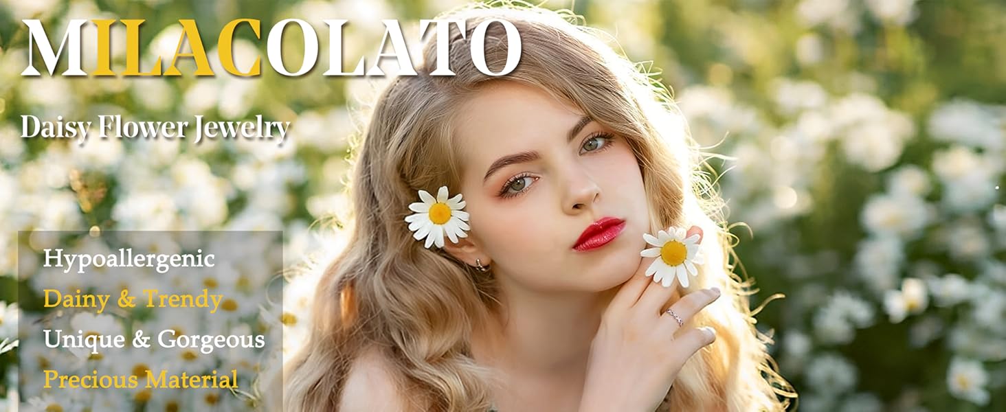 MILACOLATO 925 Sterling Silver Ring 18K Gold Plated Daisy Flower Ring Paved with Coloful Cubic Zirconia High Polished Comfort Fit Sunflower Stacking Statement Wedding Band Ring for Women