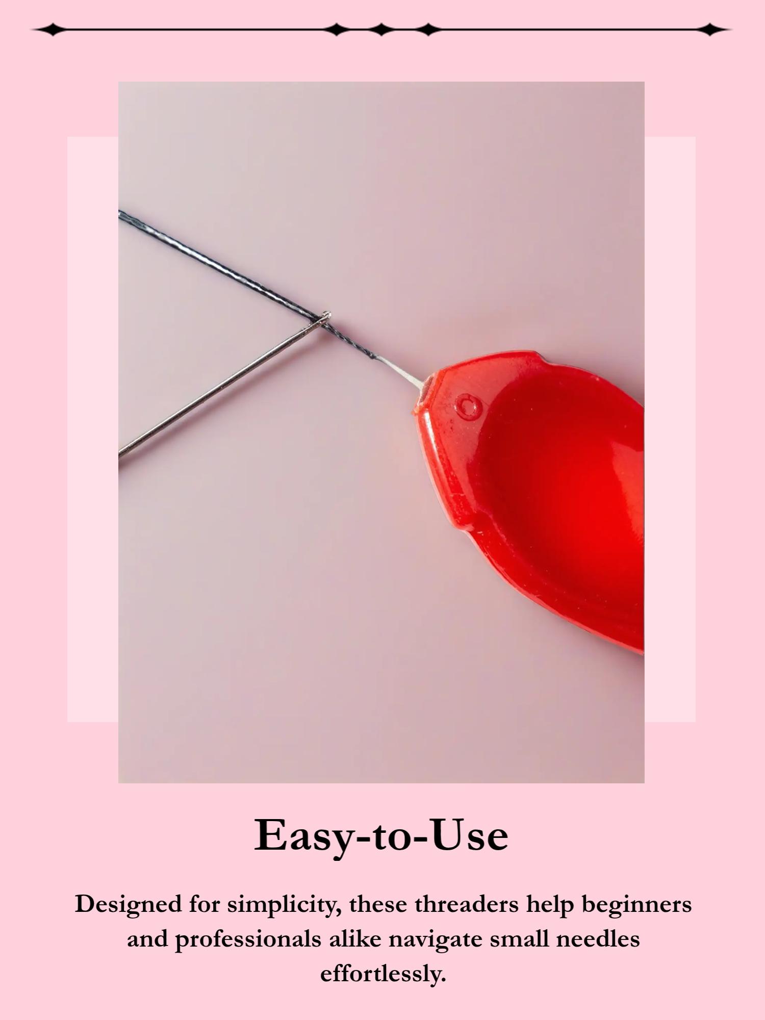 10pcs Thumb Colorful Thimble Needle Threader, Small Eye Thread Guide, Plastic Sewing Tool, Easy-To-Use Threader for Crafting