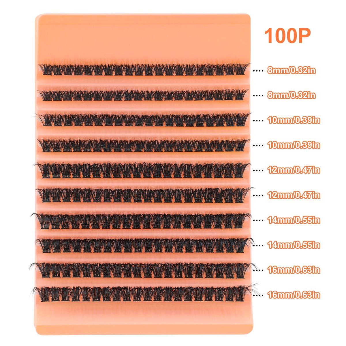 100D False Eyelashes, Independent Packaging, D Curl, Multiple Lengths, Odorless, Easy to Apply, Perfect for Home Makeup, Party Use