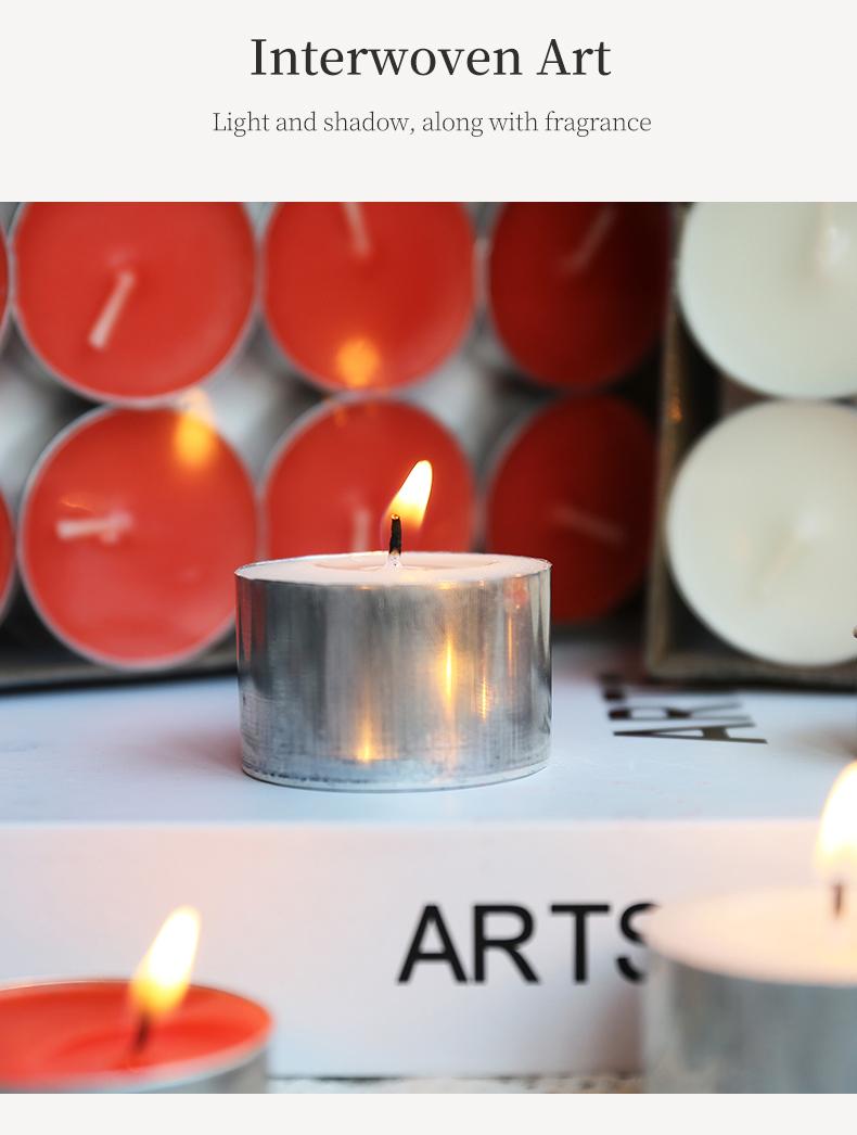 Tea Light Candles, 50pcs (4h Burn Time) / 100pcs (4h Burn Time), Odorless /, Holiday Decoration, Atmosphere Creation, Restaurant Use