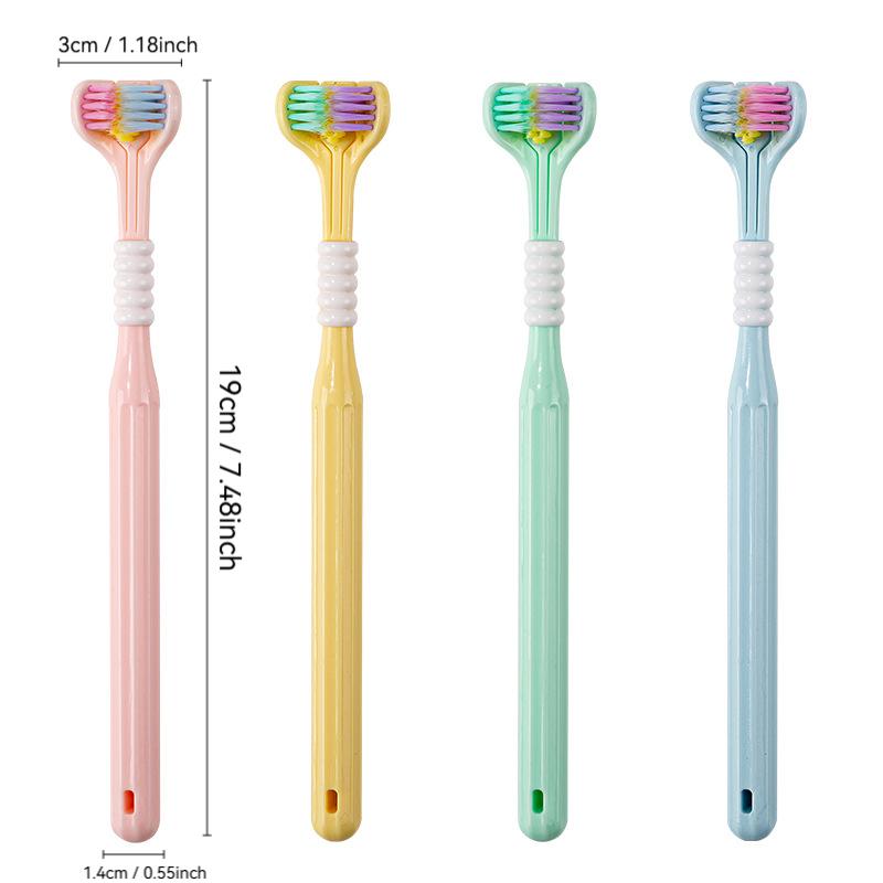 Couple's 3D Multi-Angle Toothbrush Set, Romantic Design, Deep Plaque Clean, Teeth Plaque Remover, Fresh Breath, Tongue Scraper, Gentle Bristles, Soft Toothbrush, Multiple Colors
