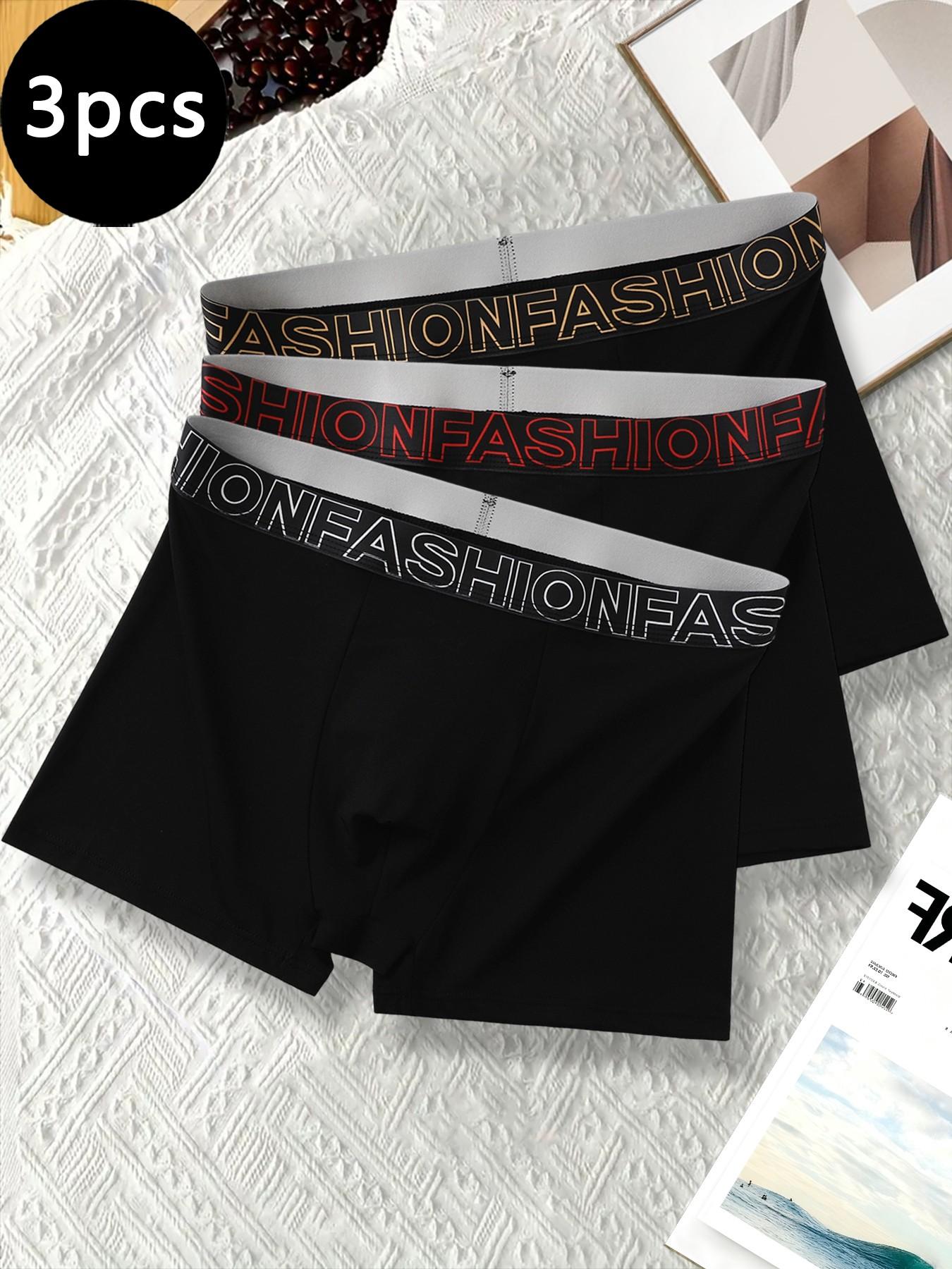 Trendy men's boxer briefs, quick-drying and sweat-wicking boxers, stylish waistband, suitable for both daily wear and sports