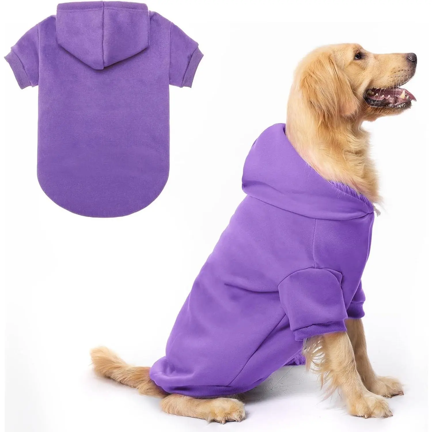 Dog Hoodies Fleece Lined Fall Puppy Sweatshirt Soft Warm Winter Hooded Clothes for Small Medium Large Dogs & Cats