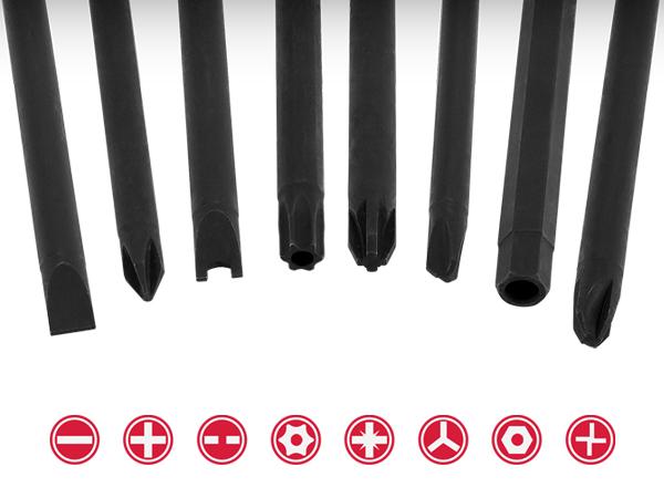 Extra Long Security Bit Set: 32-Piece S2 Steel Screwdriver Drill Bits for Tamper-Proof Screws, 6" Torx, PoziDriv, Spanner, Tri-Wing - Universal 1/4" Hex Shank for Electric, Impact Drills