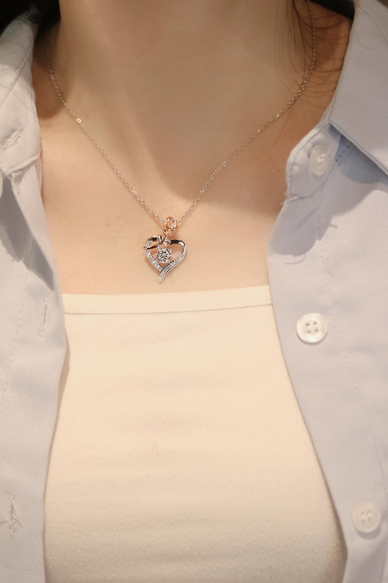 【#468 Gift for Her】Elegant Necklace For Women 925 Sterling Silver Synthetic Moissanite, Birthday Gifts For Wife Mom Girlfriend Grandma 【#468 Gift for Her】Elegant Necklace For Women 925 Sterling Silver Synthetic Moissanite, Birthday Gifts For Wife Mom Girlfriend Grandma