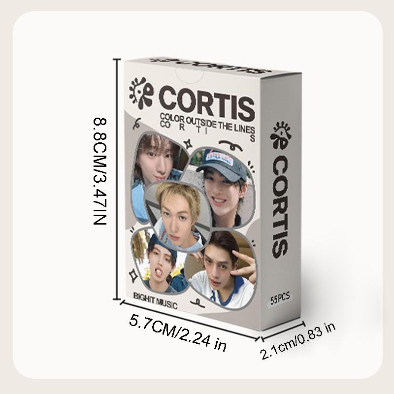 K-Pop Idol Theme Laser Cards 55 Pieces, Unique High-Definition Print, Star Collection Memorabilia Set, Complete Card Pack