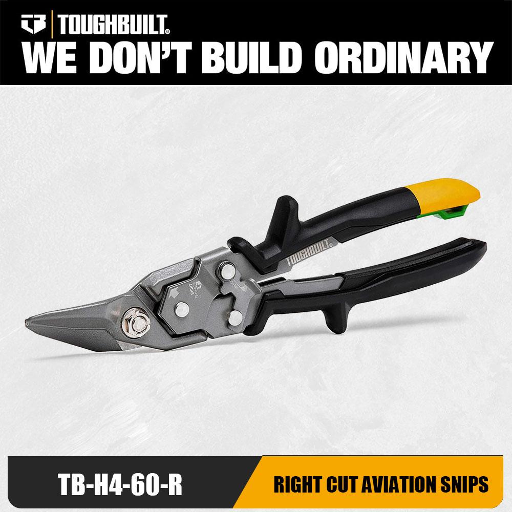 Toughbuilt Right Cut Aviation Snips TB-H4-60-R Metal Shears
