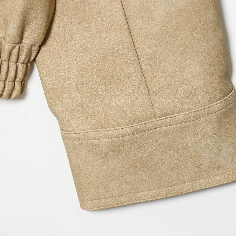 Women's Winter Fitted Jacket Zipper Oversized Stand Collar Multiple Pockets Workwear Street Style Casual Layered Outerwear