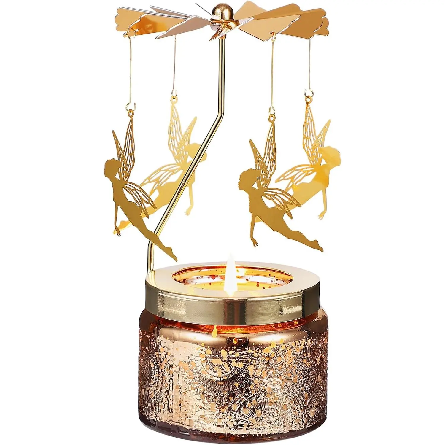 Girl with Wings Rotating Candle Unique Scented Candle Gift Perfect for Birthday Christmas Anniversary Mothers Day Thoughtful Presents for Women Daughter Mom Sister Wife to Enhance Emotional Value and Create Warm Atmosphere