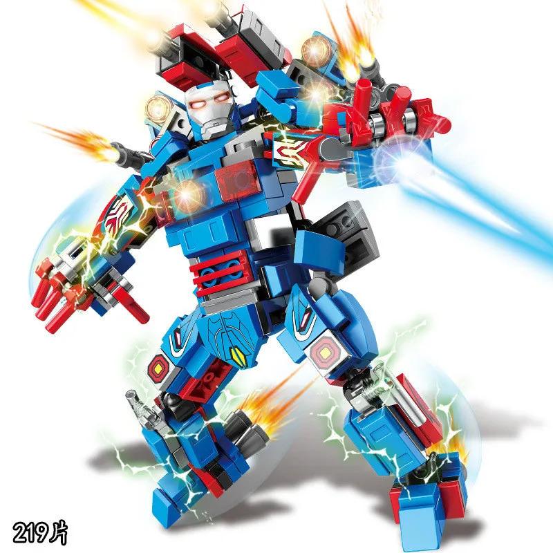 Lewan 2077 Steel Mech American Team Killer Assembled Building Blocks Boy Toy Gift Compatible with Lego