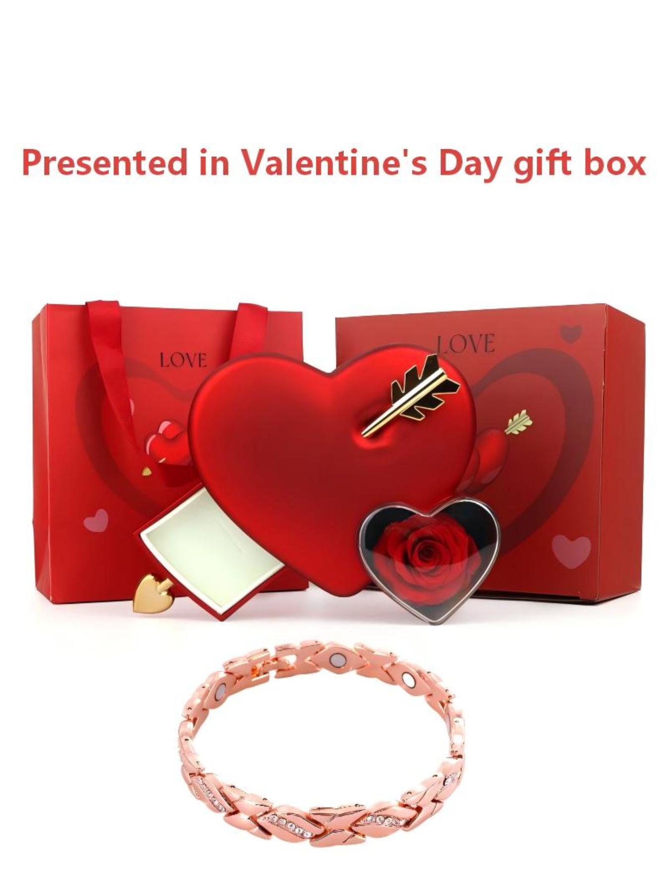 【Valentine's Day gift】Women's Leaf Bracelet, Pure Copper Magnetic Bracelet with Diamonds, 3500 Gauss Effective Magnet, Outdoor Fun Accessory