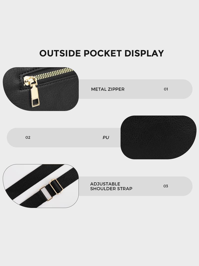 Fashionable Checkerboard Pattern Bag, Casual Versatile Zipper Shoulder Bag with Adjustable Strap and Coin Purse, Stylish Minimalist Commuting Lightweight Shoulder Women's Bag, Adjustable Crossbody Bag