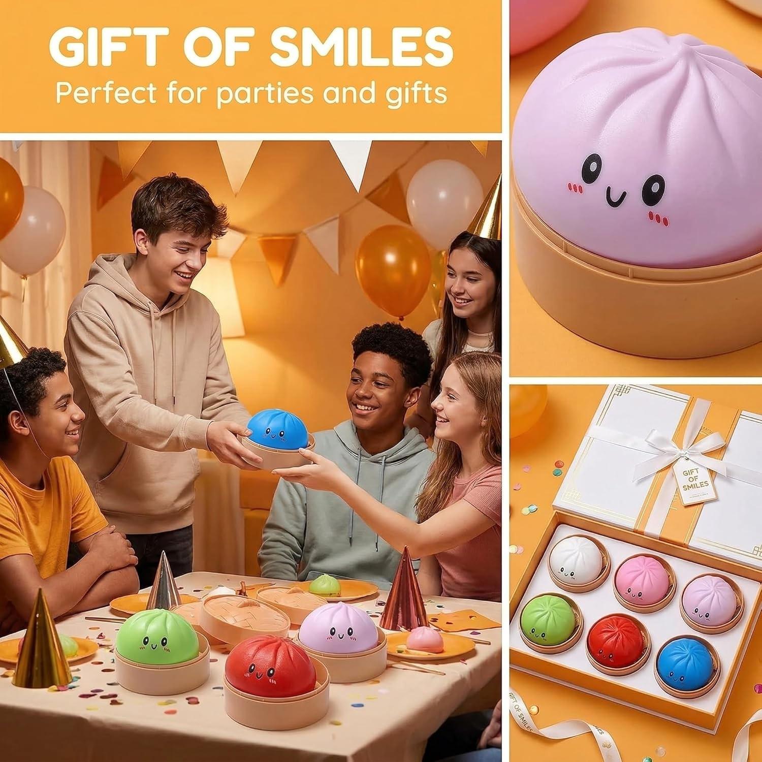 Colorful Stress Relief Sensory Toy Set, Random Glitter Dumpling Soft Pack, Decompression Squeeze, Party Favors and Collectibles, 2/4 Pieces