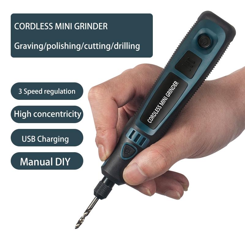 3.7v Mini cordless grinder, Portable Multi-Functional Handheld Polishing Tool, Jade Carving and Grinding Machine, Small Drill for Home Use