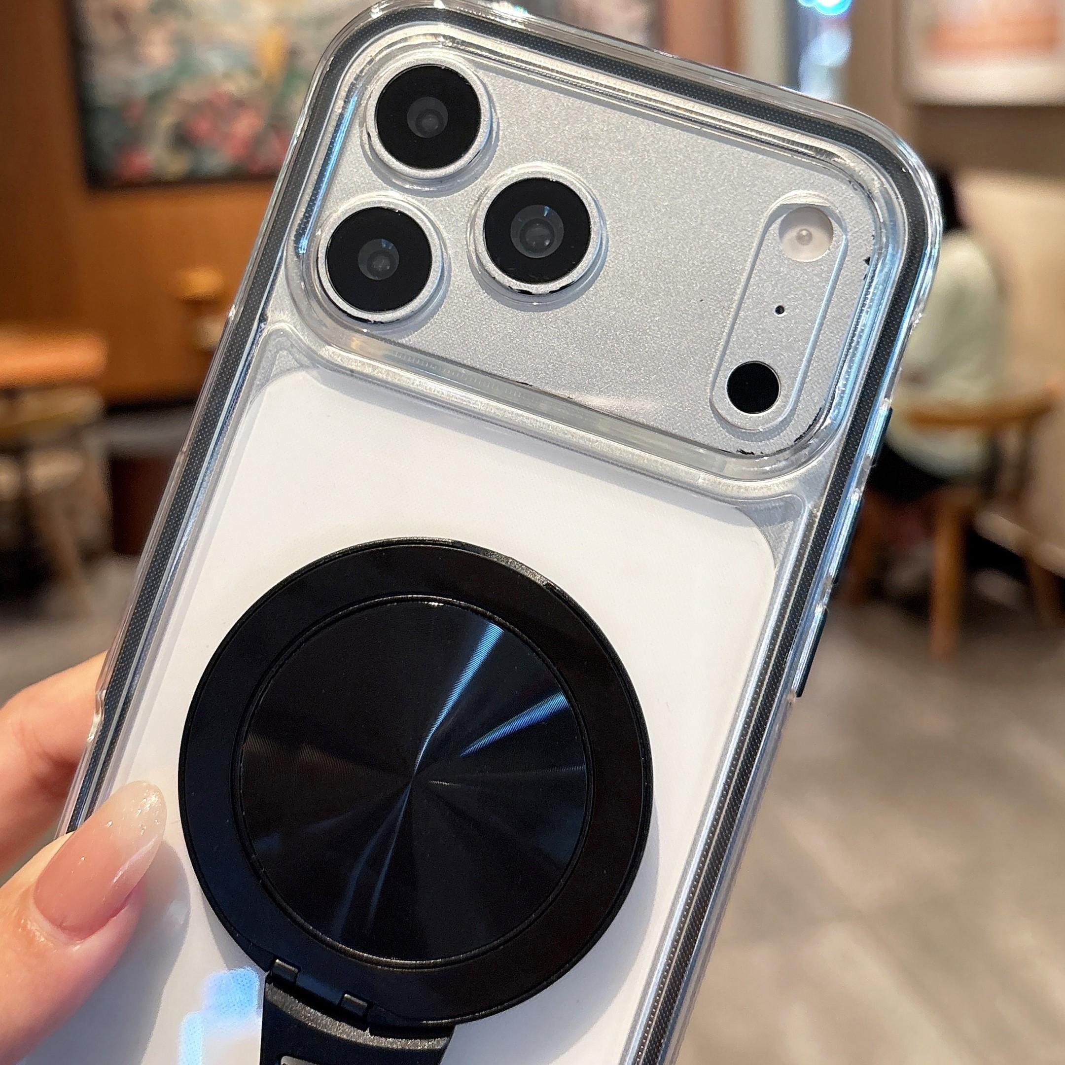 High-Quality Transparent Phone Case with Stand and Lanyard, Tpu Material, Shockproof, Compatible with iPhone 17 Pro Max to 11 Pro Max