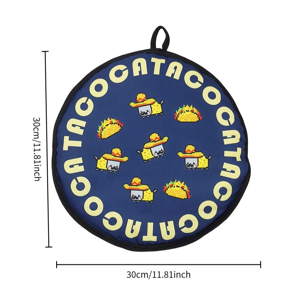 Mexican Thickened Corn Tortilla Insulation Bag, Pure Cotton Round Heat Resistant, Ideal for Mexican Cuisine, Durable & Reusable