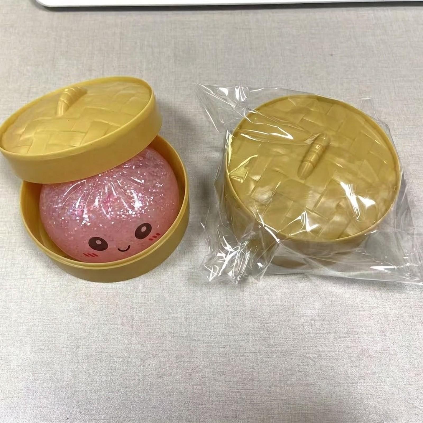 1 PCS Glitter Dumpling Squishy, Rare Glitter Dumpling Stress Ball, Colorful Dumplings Stress Balls Fidget Sensory Toy, Anxiety Squishies, Fidget Cube Stress Relief, Bun Stress Relief Fidget Low Rising, Squishies Dumpling Toys for Teens & Adults