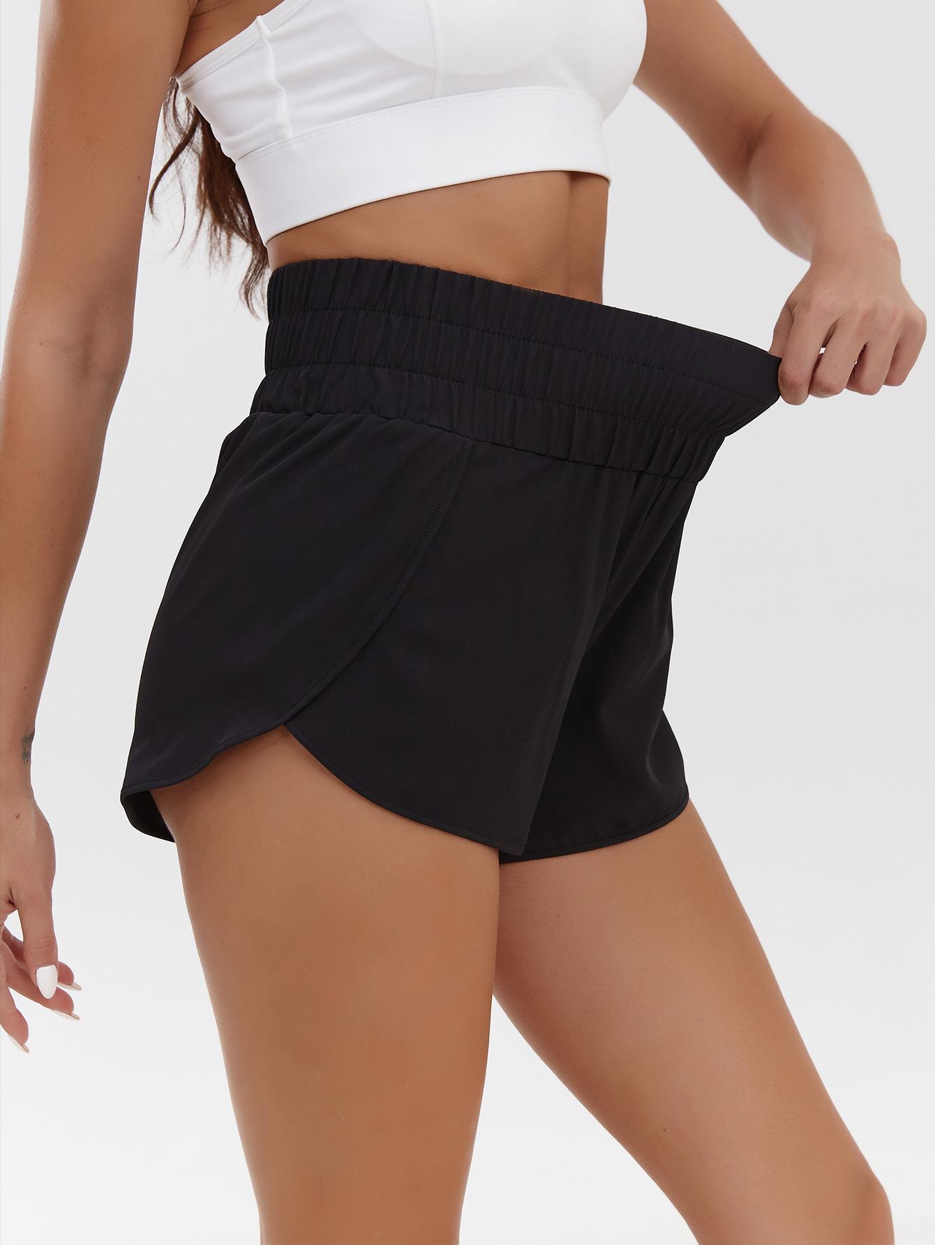 New European and American women's shorts high waisted elastic loose quick drying sports and leisure shorts breathable shorts fitness yoga shorts