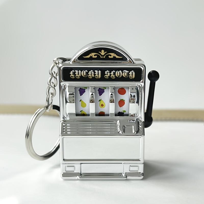 Fashion Style Slot Machine Keychain, Creative Plastic Phone Charm, Unique Bag Accessory, Perfect Gift for Gamers & Collectors, Cool Keychains
