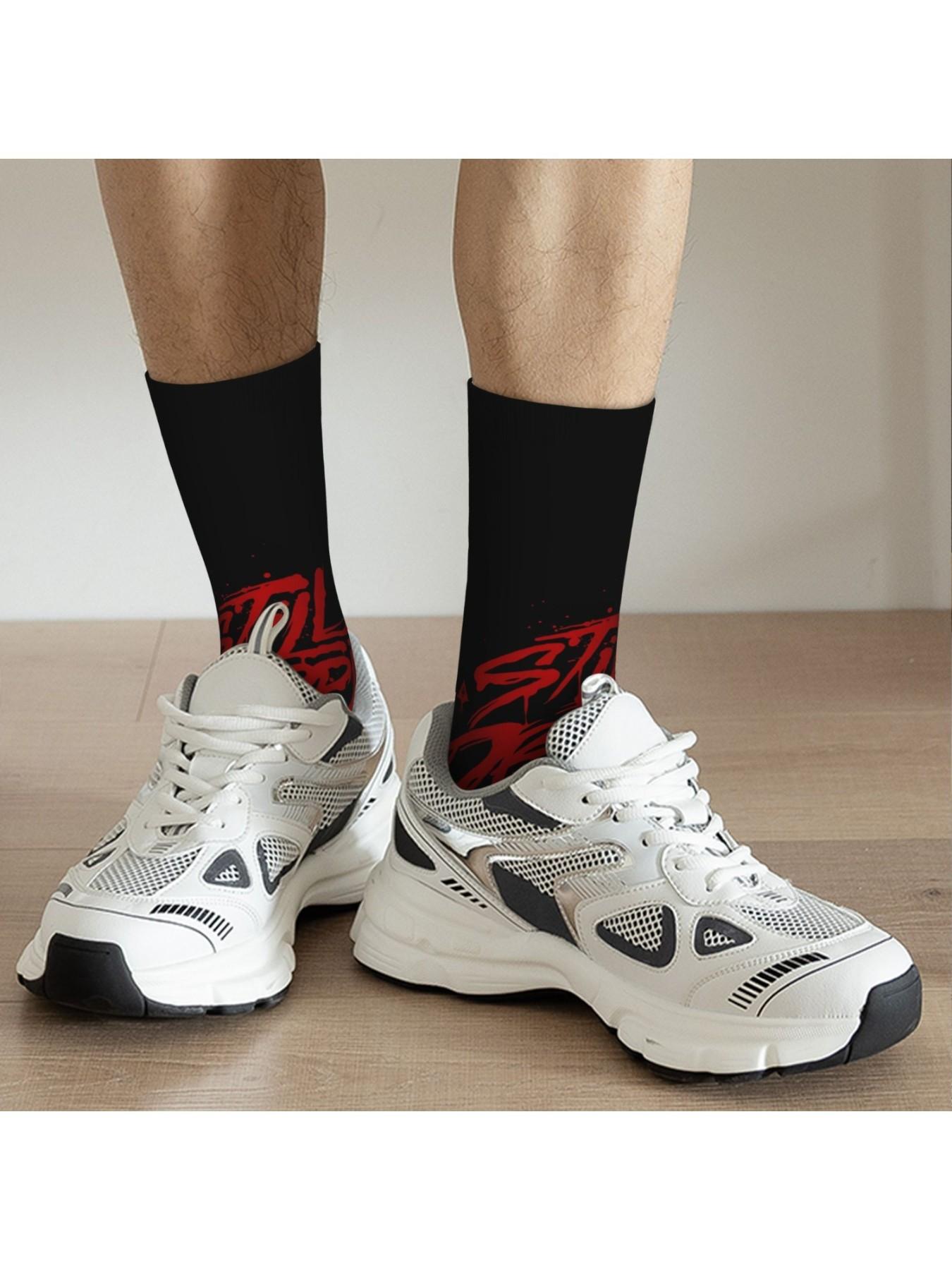 1 Pair Funny Still Drippin Vintage Harajuku Hip Hop Novelty Seamless Crew Crazy Sock